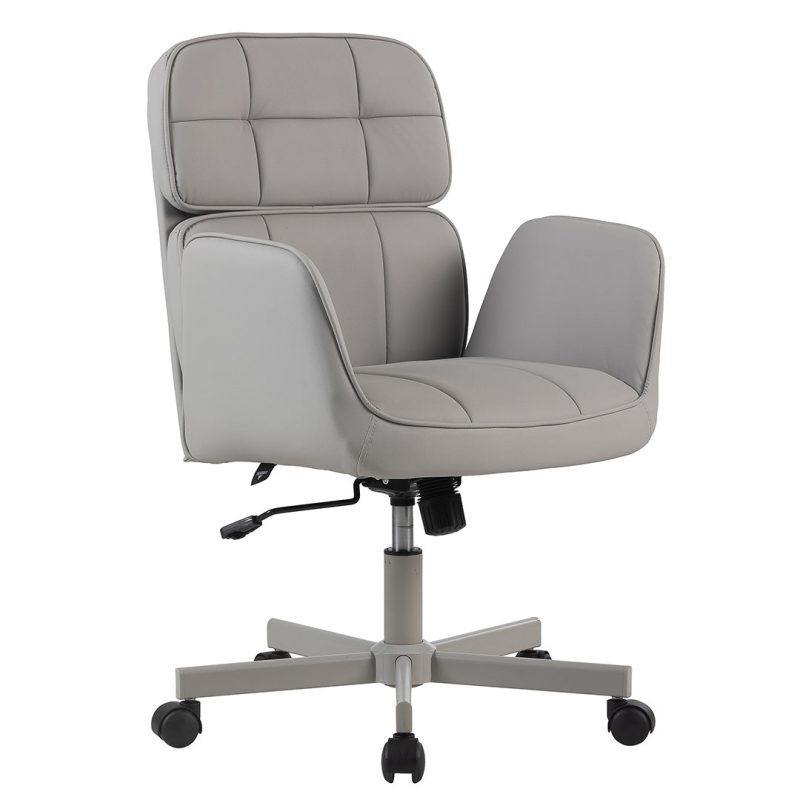 CristySwivelVanityChair IVFC CRIW255 LGRY FR2