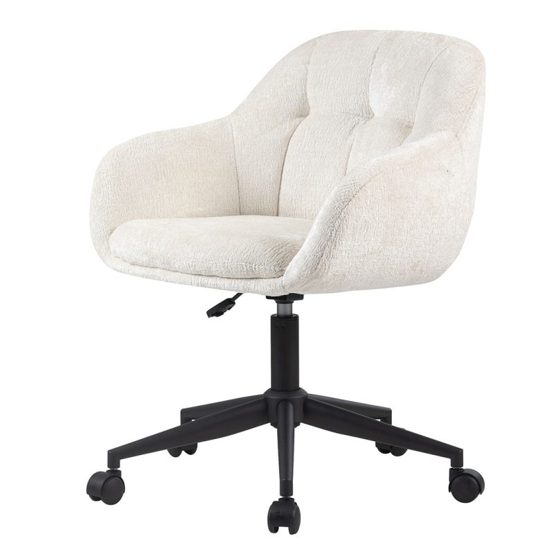 EmilySwivelVanityChair IVFC EMY9213 WHT FL2