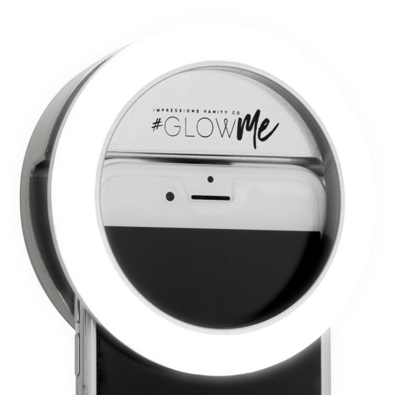 GlowMe USB LED Selfie Ring Light Shimmery Silver