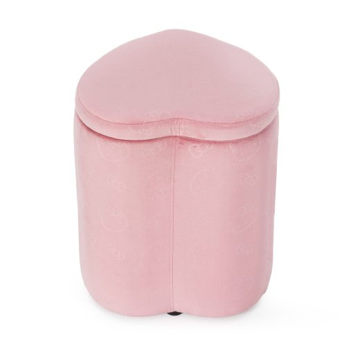 HELLO KITTY HEART STORAGE OTTOMAN IVFC HK255 PNK BACK