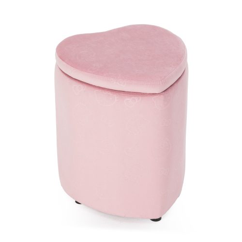 HELLO-KITTY-HEART-STORAGE-OTTOMAN-IVFC-HK255-PNK-SIDE