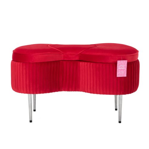 HELLO KITTY STORAGE BOW BENCH IVFC HKTF236 VRED FRONT