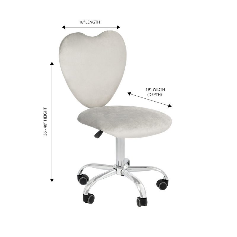 Heart Swivel Vanity Chair