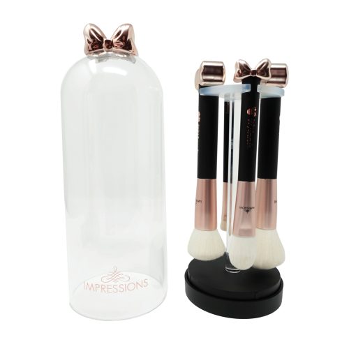 IVBT MINBOWGIF01 BLK Minnie Mouse Bowtiful Bell Jar Gift Set Front SEPcopy