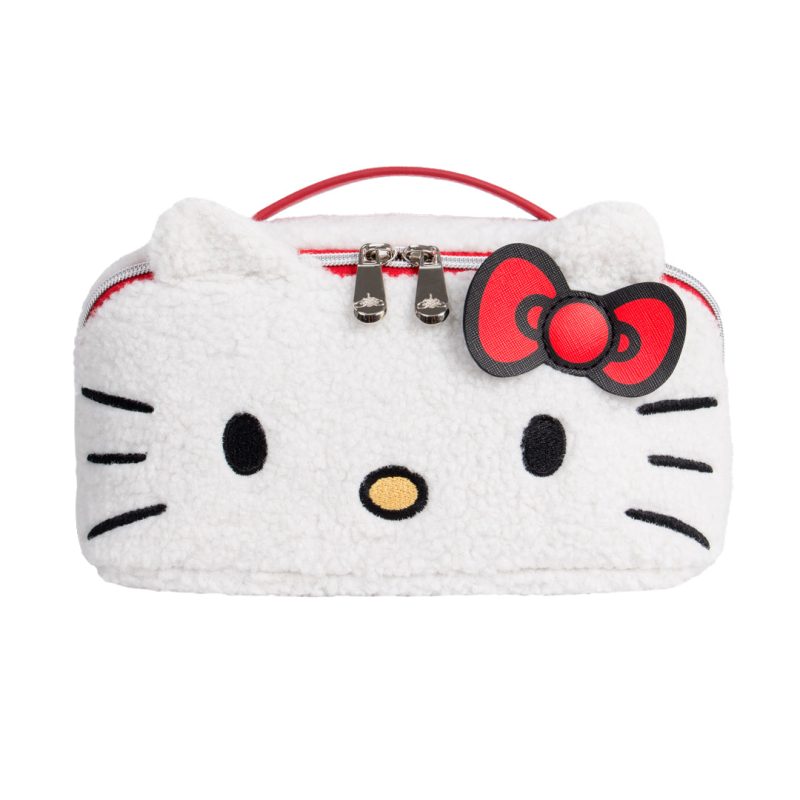 IVCS HKUFLDTRVL OWHT HELLO KITTY UNFOLD TRAVEL MAKEUP BAG front