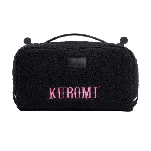 IVCS KUUFLDTRVL BLK KUROMI UNFOLD TRAVEL MAKEUP BAG back