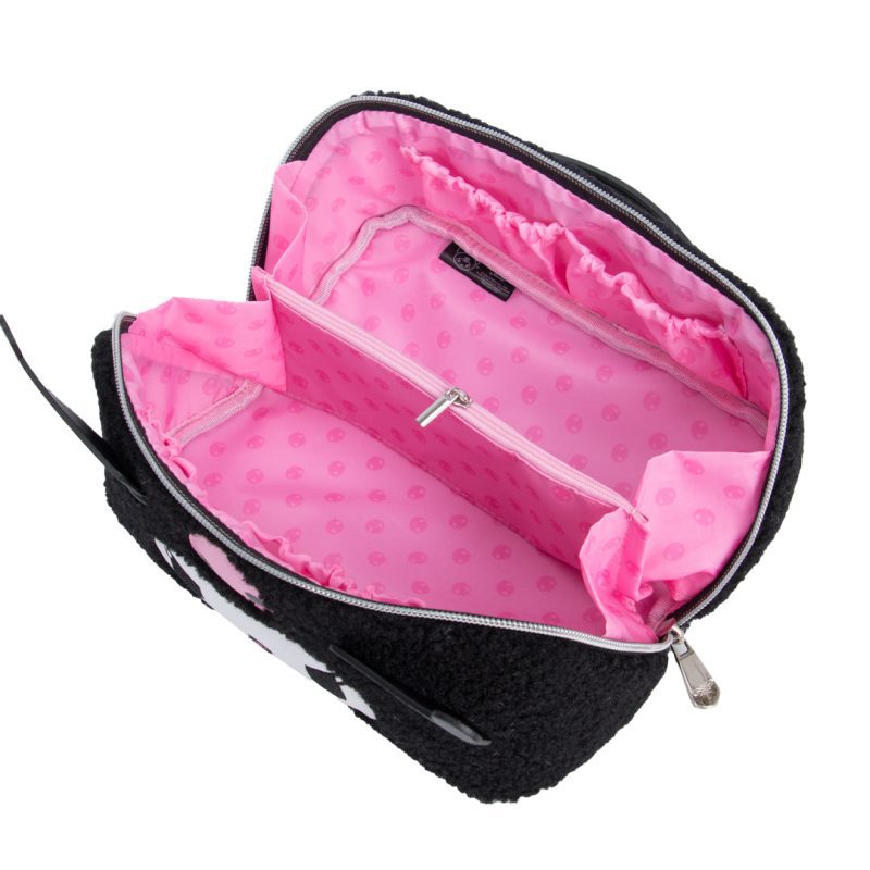 IVCS KUUFLDTRVL BLK KUROMI UNFOLD TRAVEL MAKEUP BAG inside