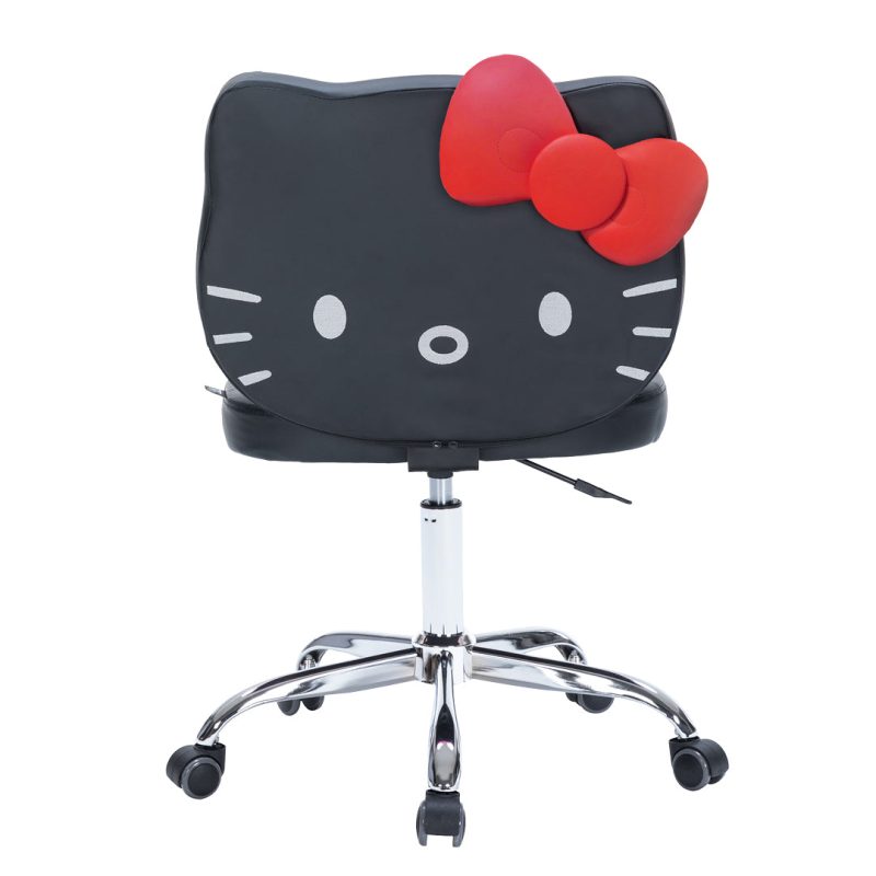 IVFC HK229 PUBLKHELLO KITTY Faux Leather Swivel Vanity Chair back