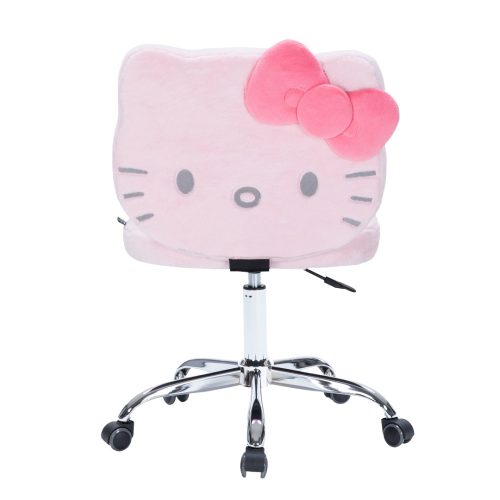 IVFC HK229 TDYPNK HELLO KITTY Teddy Fur Swivel Vanity Chair back