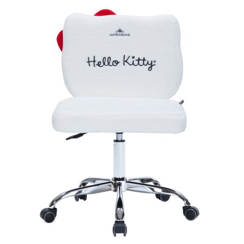 IVFC HK229 TDYWHT HELLOKITTYTEDDYFURSWIVELVANITYCHAIR FRONT