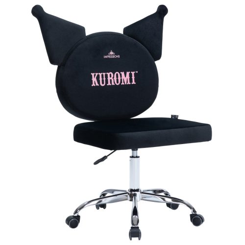 IVFC KU231 BLK KUROMI KAWAII VANITY SWIVEL CHAIR QT FRONT