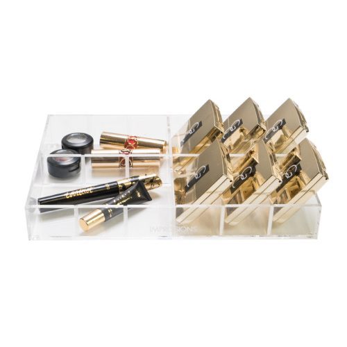 Impressions Vanity Alexa Acrylic Adjustable 12 Slot Drawer Organizer 3