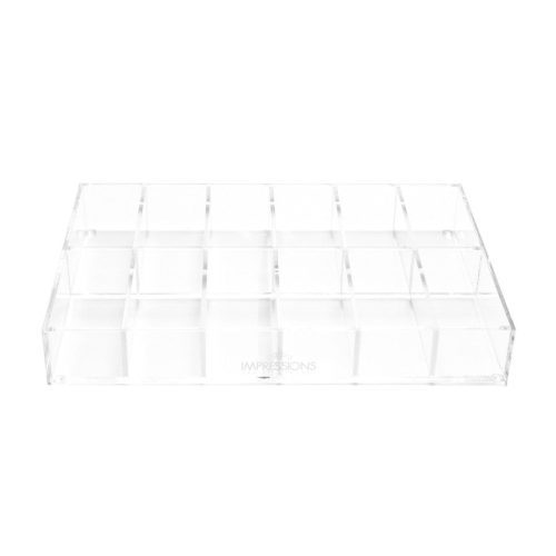 Impressions Vanity Alexa Acrylic Adjustable 12 Slot Drawer Organizer E