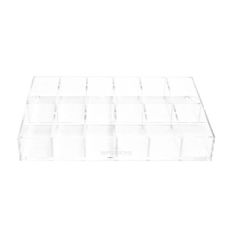 Impressions Vanity Alexa Acrylic Adjustable 12 Slot Drawer Organizer E