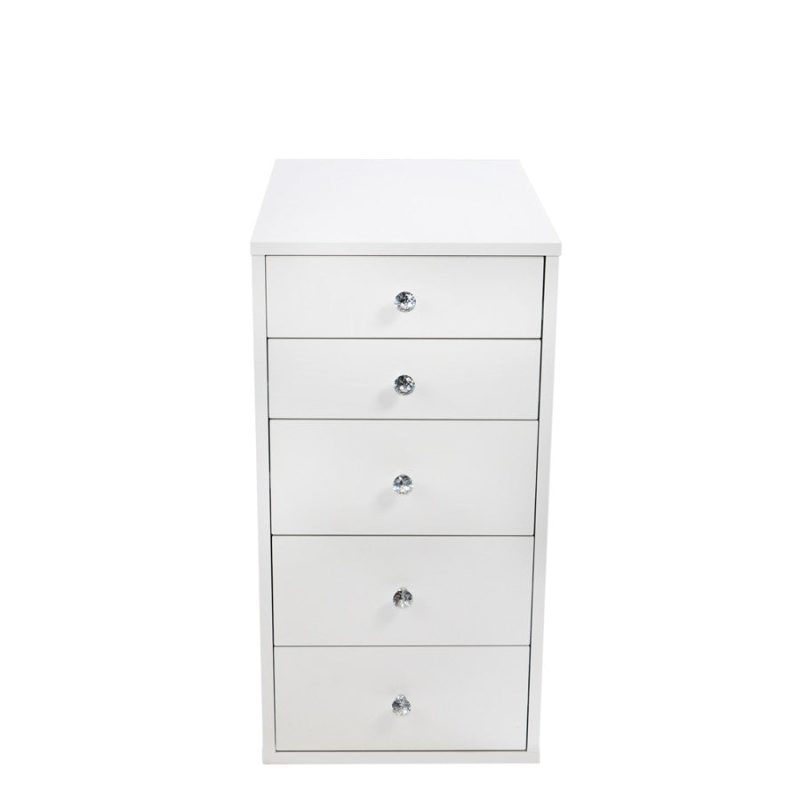 Impressions Vanity Diamond 5 Drawer White 08553dab cda4 4070 915e a8b23d0588b0