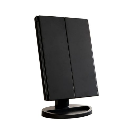 Impressions Vanity Touch LED Trifold Makeup Mirror Black 01