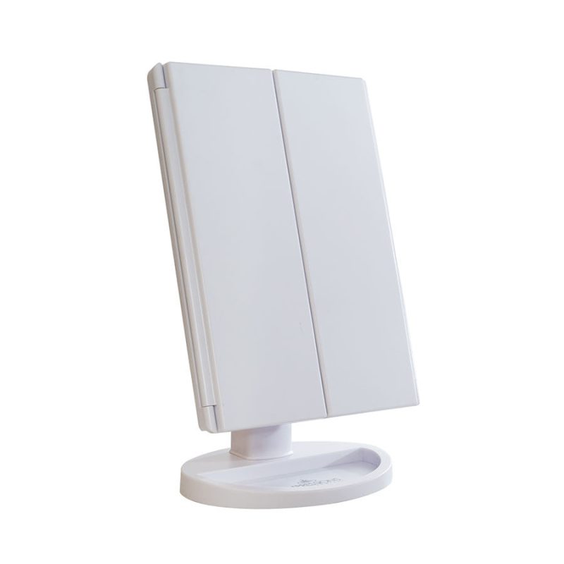 Impressions Vanity Touch LED Trifold Makeup Mirror White 01