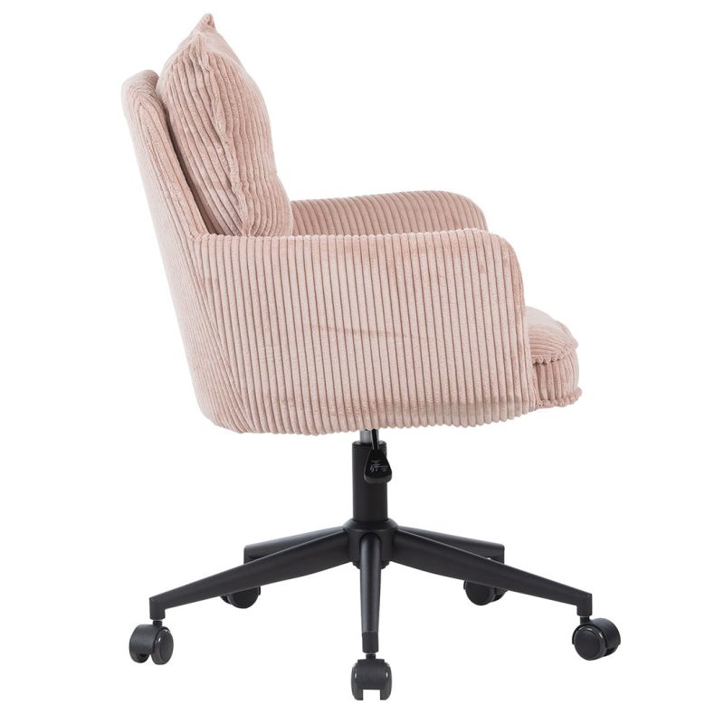 JulieSwivelVanityChair IVFC JUL9237 PNK RS3