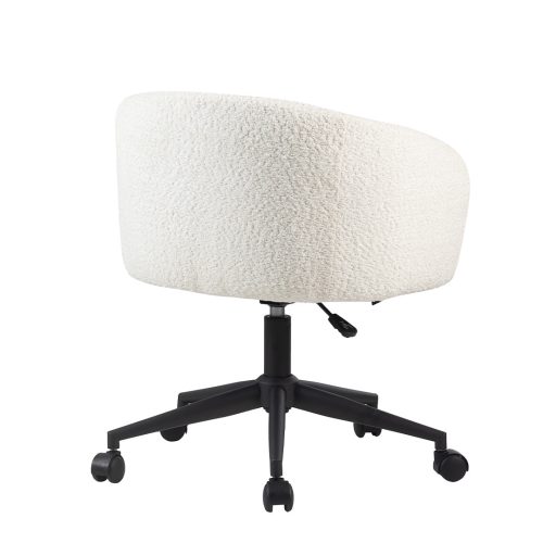 KayleeSwivelVanityChair IVFC KAY9233 WHT BR2