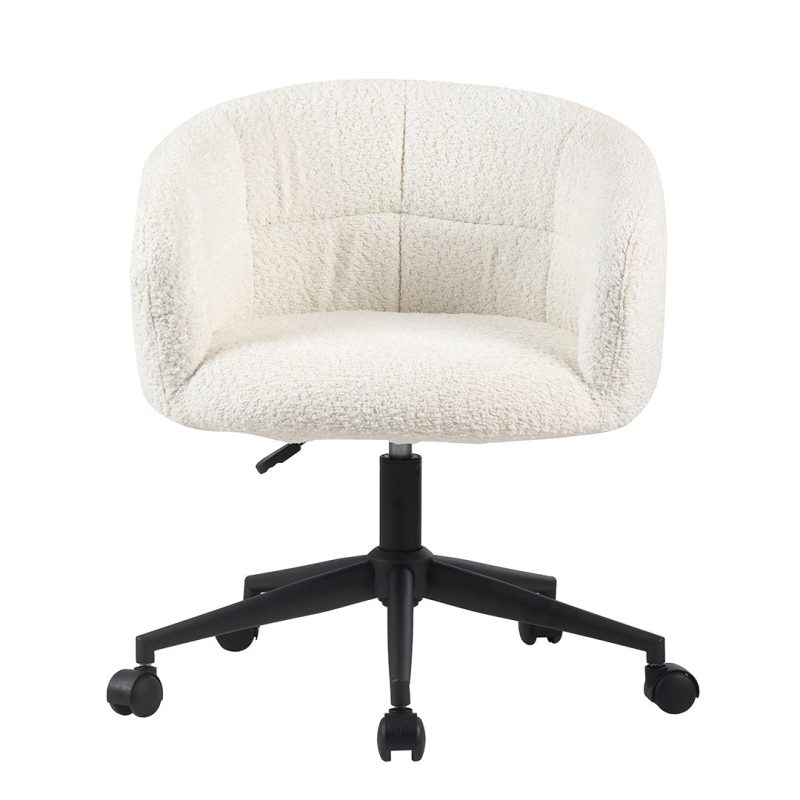 KayleeSwivelVanityChair IVFC KAY9233 WHT F1