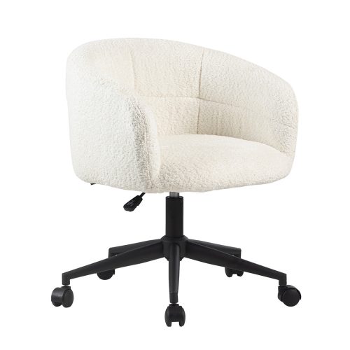 KayleeSwivelVanityChair IVFC KAY9233 WHT FR2