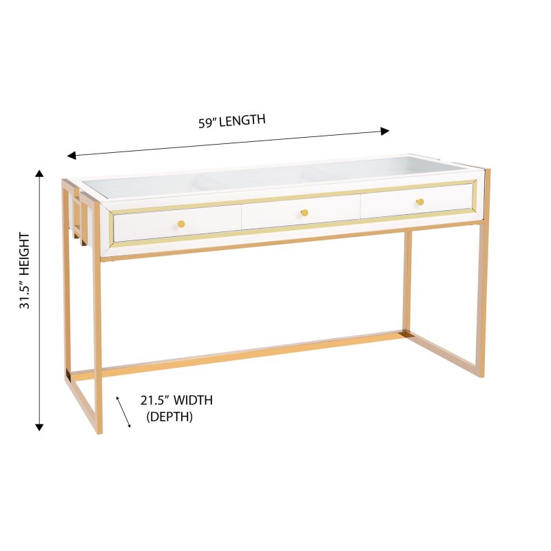 SLAYSTATION ADDISON VANITY TABLE Dimensions