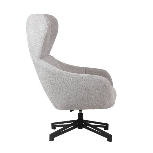 Serena VANITY CHAIR IVFC SERFS55 LGRY SIDE