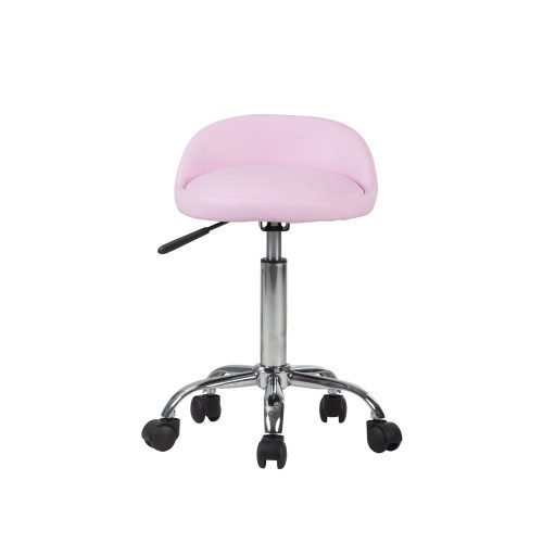 Shauna VANITY STOOL IVFC SHA265 PNK FRONT