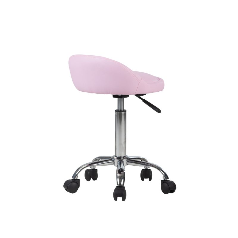 Shauna VANITY STOOL IVFC SHA265 PNK QT LEFT BACK