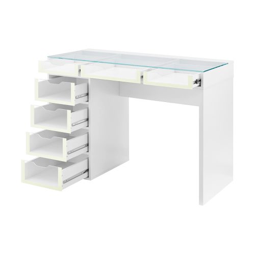 Slaystation 2023021608 7 Drawers Desktable with glass drawer front panels image 5