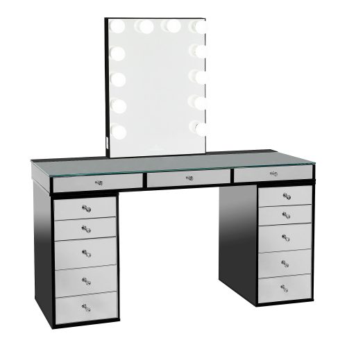 SlaystationPro2.0 Mirrored5Drawer Black GlowXL