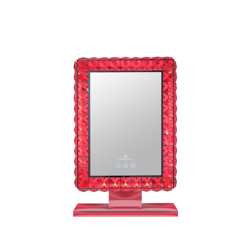 THE BLING COLLECTION MINI RGB MAKEUP MIRROR IVVM BLINGMINIDP384 RED FRONT LIGHT 051c015c e61a 456e 8a1d 7ecc9f517719