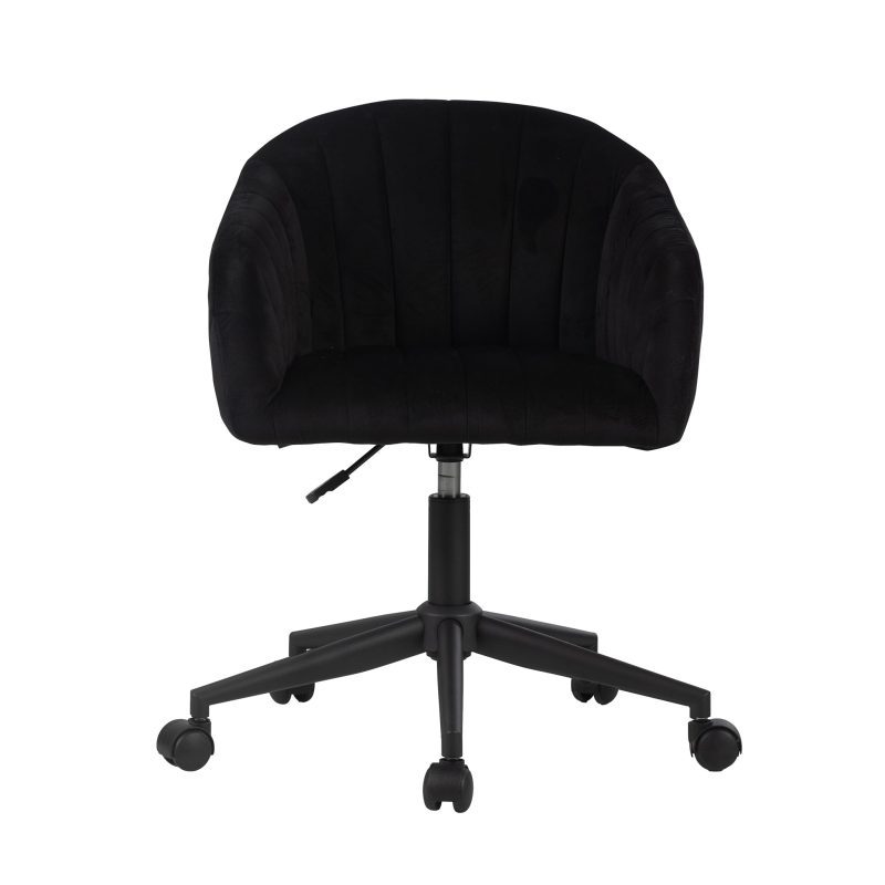 Taylor SWIVEL VANITY CHAIR IVFC TAY9200 BLK FRONT