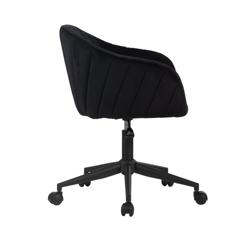 Taylor SWIVEL VANITY CHAIR IVFC TAY9200 BLK LEFT SIDE