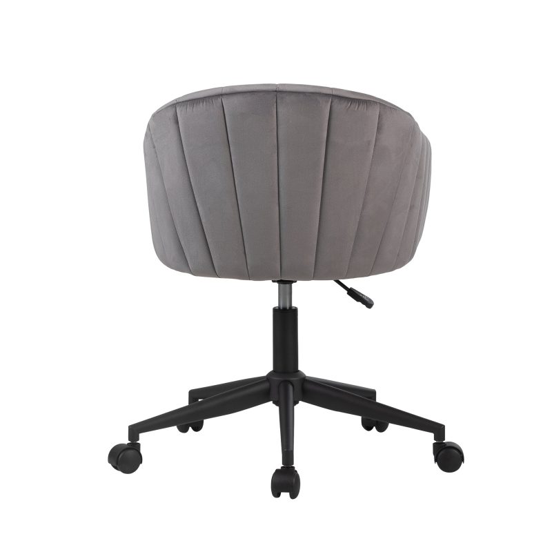 Taylor SWIVEL VANITY CHAIR IVFC TAY9200 GRY BACK