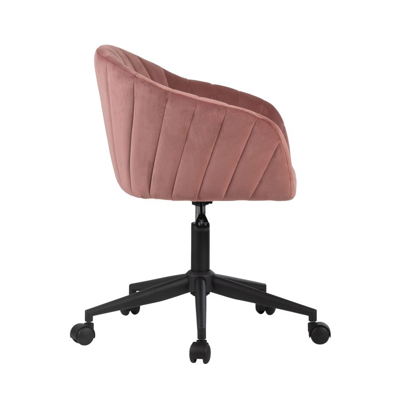 Taylor SWIVEL VANITY CHAIR IVFC TAY9200 PNK LEFT SIDE