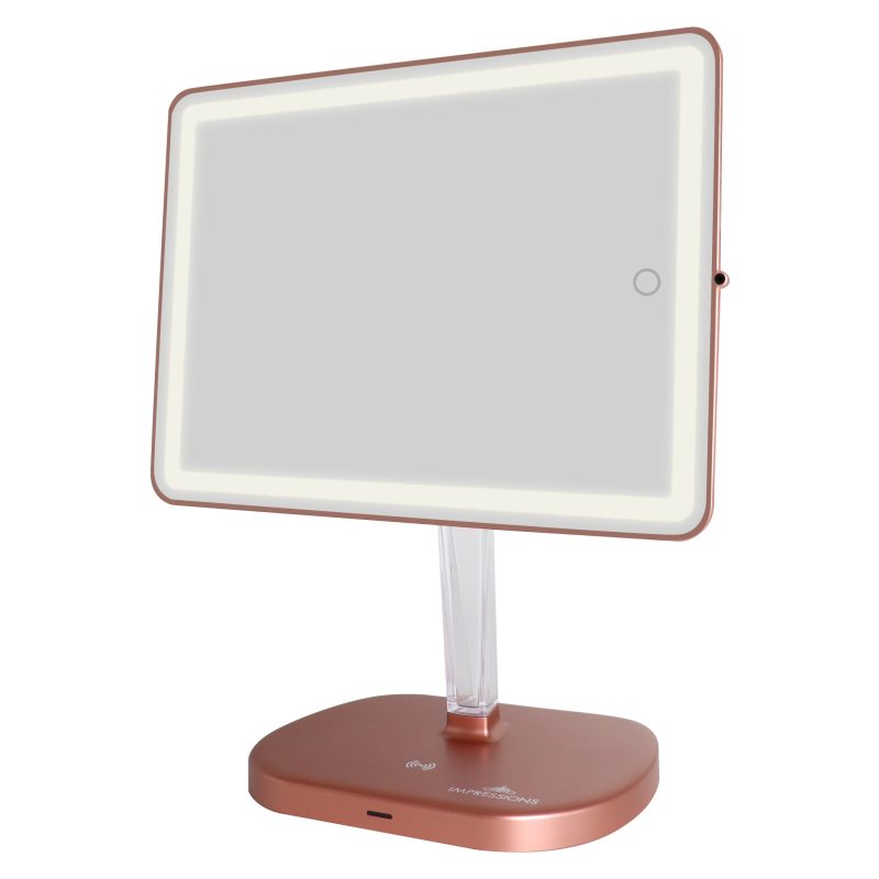 Touch Pro 2.0 LED Makeup Mirror IVMM TOUCHPROV2 RSGLD S TILT NATURAL