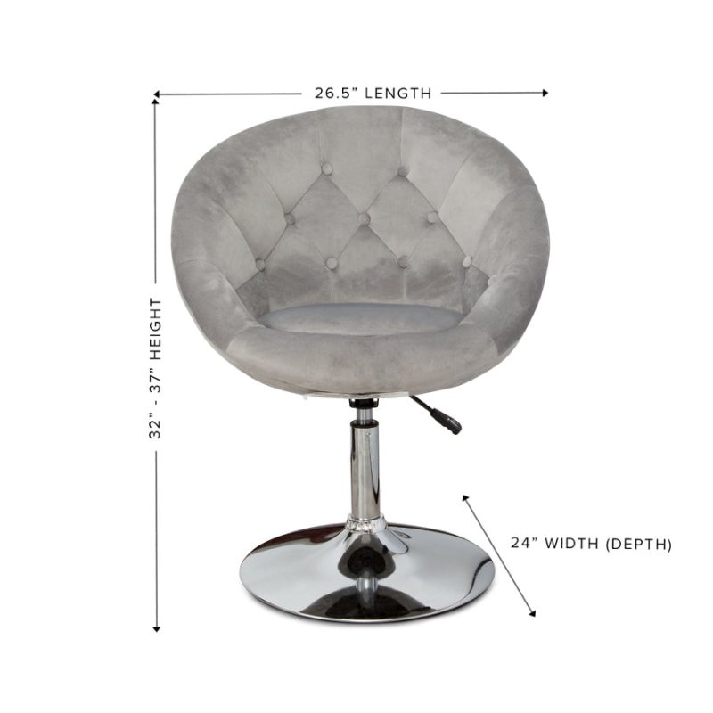 antoinette round tufted vanity chair