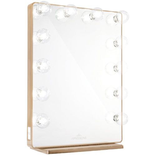 impressions hollywood glow xl v2 vanity mirror champagne gold clear