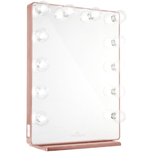 impressions hollywood glow xl v2 vanity mirror rose gold clear