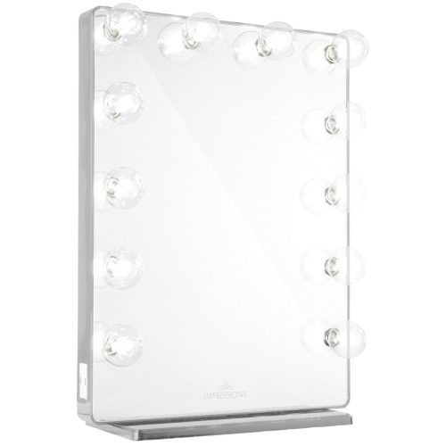 impressions hollywood glow xl v2 vanity mirror silver clear