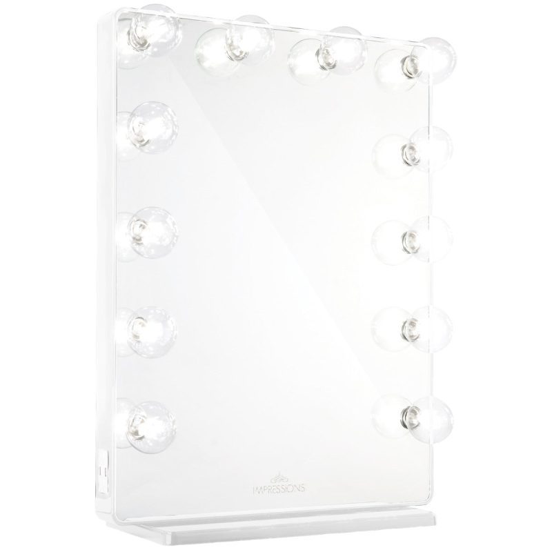 impressions hollywood glow xl v2 vanity mirror white clear