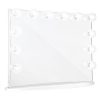 Impressions Vanity Hollywood Glow Plus Vanity Mirror in Glossy White with Clear LED Bulbs