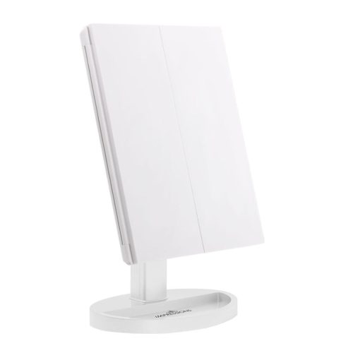 impressions vanity touch trifold xl led makeup mirror white folded