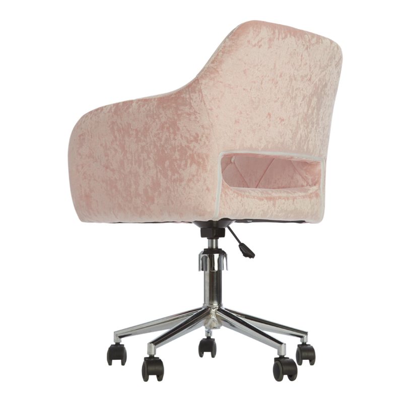 pinkvelvetsquarechair