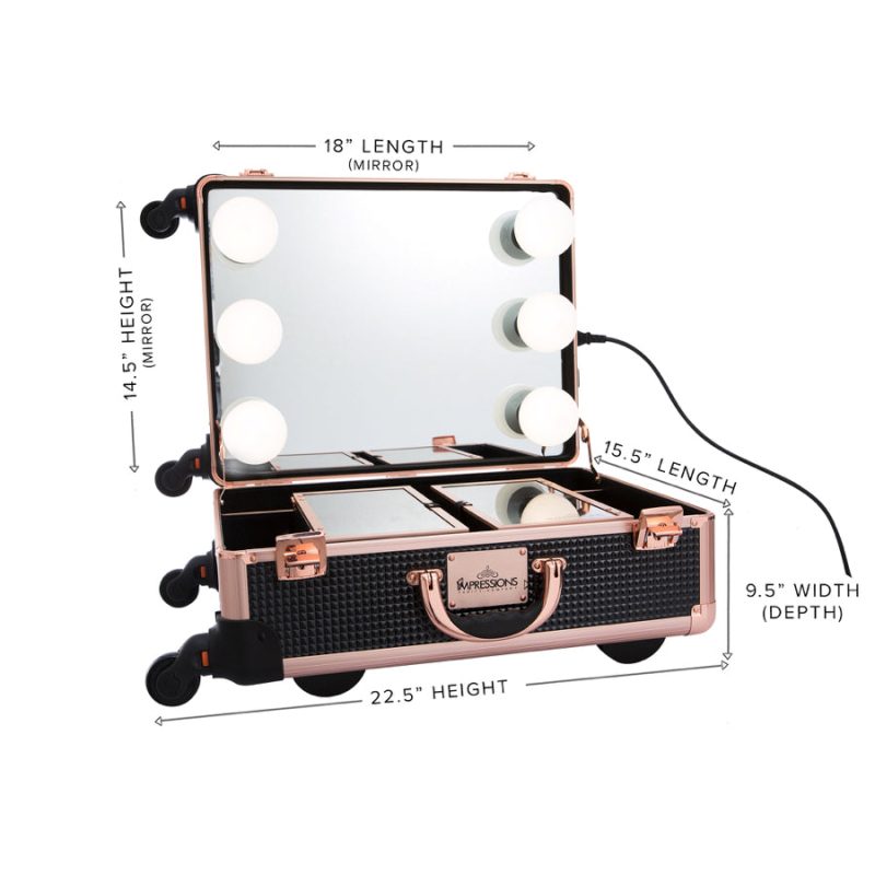 slaycase xl vanity travel case black and rosegold