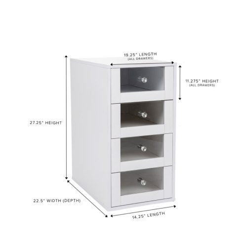 slaystation 4 drawer vanity storage unit