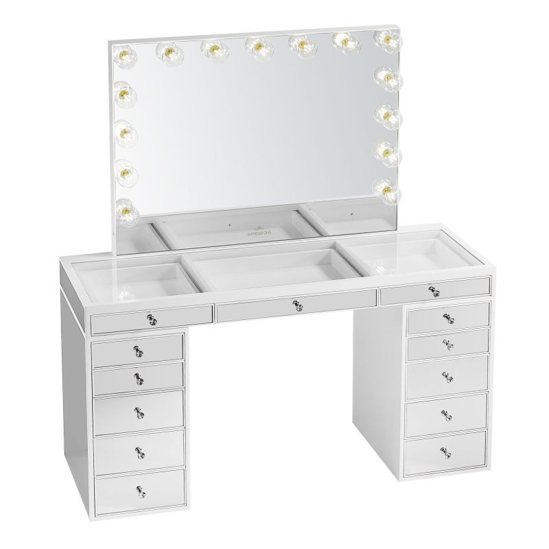 slaystation pro premium mirrored vanity table wht 03